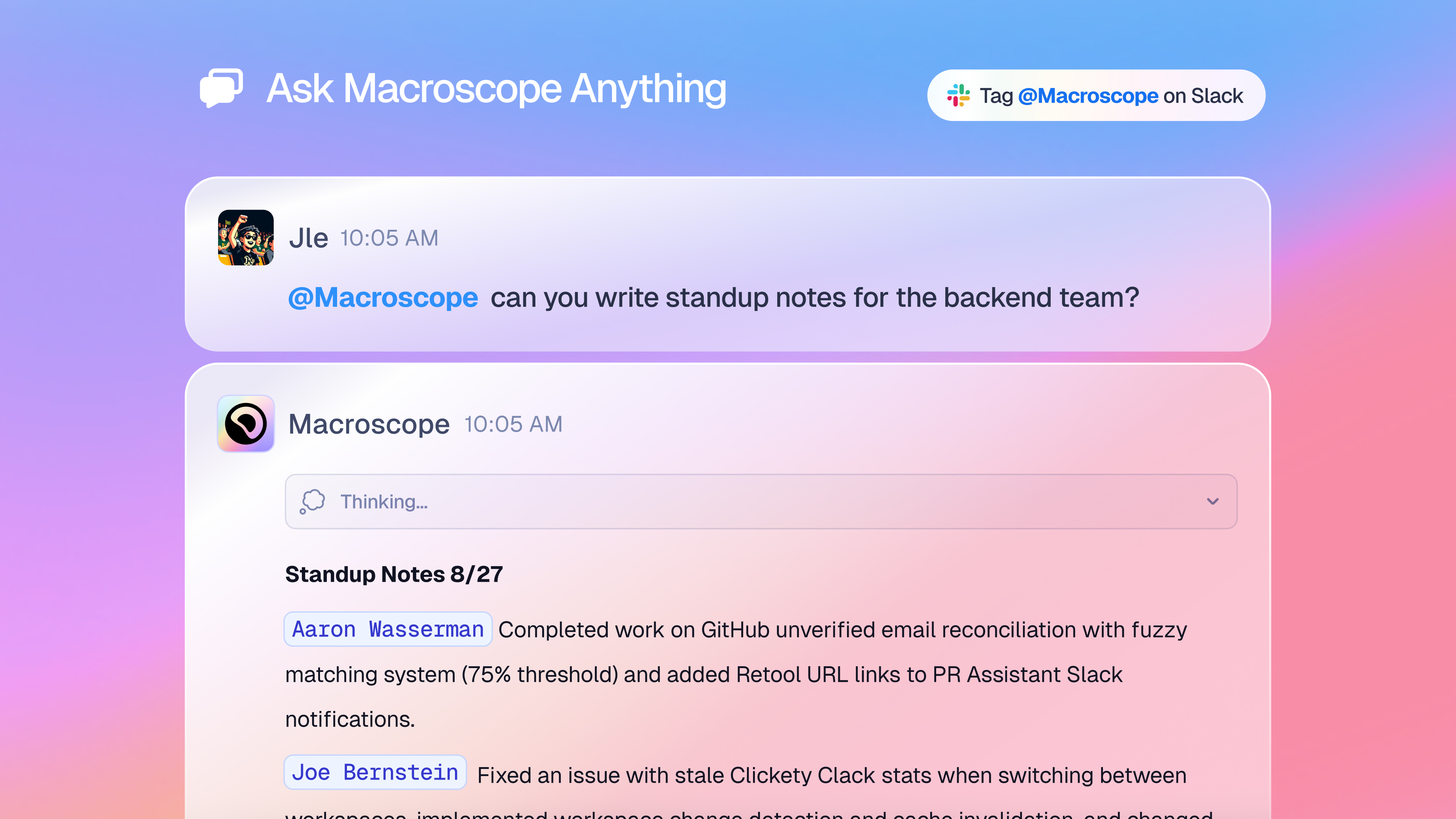 Ask Macroscope Anything